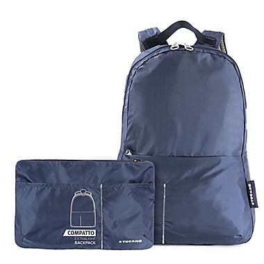 Tucano Compatto Foldable Backpack in Blue. View a larger version of this product image.