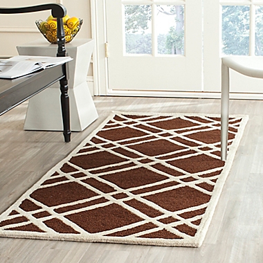 Safavieh Cambridge 2-Foot 6-Inch x 6-Foot Trina Wool Rug in Dark Brown/Ivory. View a larger version of this product image.