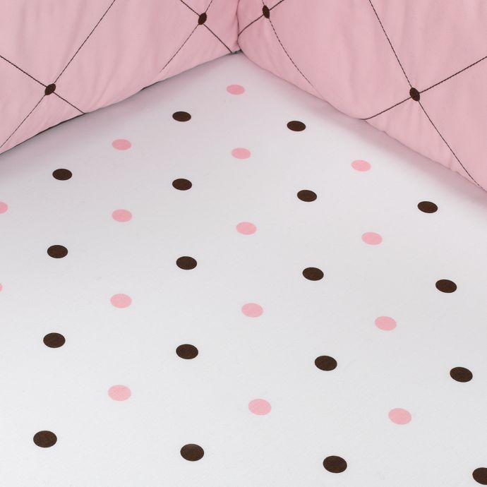 Royal Velvet Pink Brown Dots Fitted Crib Sheet Buybuy Baby