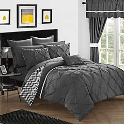 Chic Home Fortville Reversible King Comforter Set in Grey