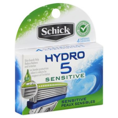 Schick&reg; Hydro&reg; 5 Sensitive 4-Count Razor Cartridges. View a larger version of this product image.