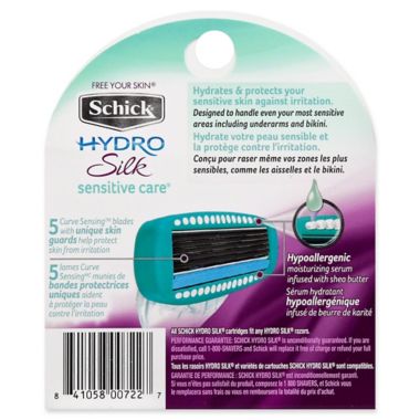 Schick&reg; Hydro Silk Sensitive Care 4-Count Razor Cartridges. View a larger version of this product image.