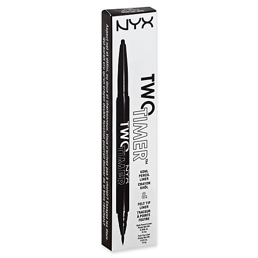 Alternate image 1 for NYX Professional Makeup Two Timer Dual-Ended Liner in Jet Black