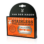 Van Der Hagen&reg; 5-Count Premium Double Edge Ice Tempered Stainless Steel Razor Blades
