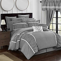 Chic Home 24-Piece Queen Comforter Set in Grey
