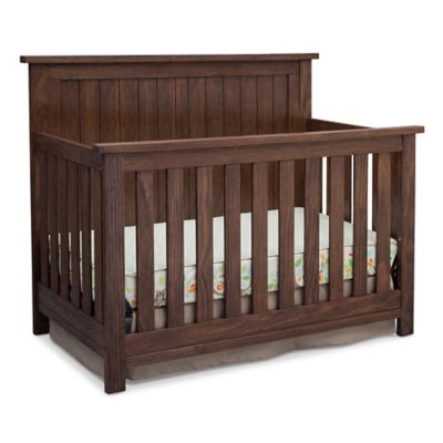 rustic oak crib