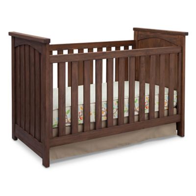 rustic oak crib