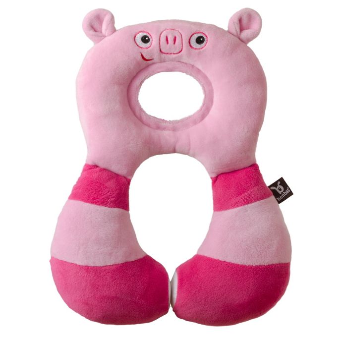 Benbat Travel Friends Pig Toddler Head Neck Support Pillow In Pink