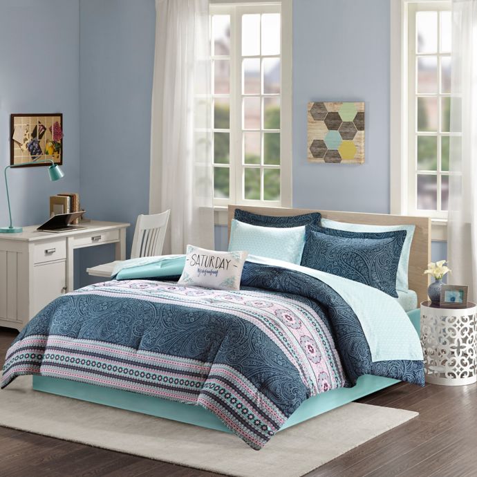 Intelligent Design Gemma Comforter Set In Blue Bed Bath Beyond