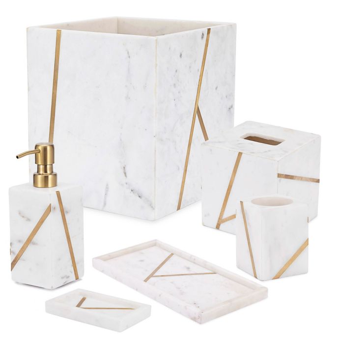 Kassatex Marble Brass Bath Ensemble Bed Bath and Beyond Canada