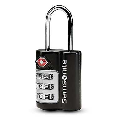 Samsonite&reg; 3-Dial Zinc Alloy Combination Lock in Black. View a larger version of this product image.