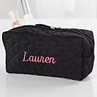 Alternate image 0 for Embroidered Quilted Cosmetic Bag in Black