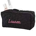 Alternate image 1 for Embroidered Quilted Cosmetic Bag in Black