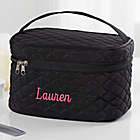 Alternate image 0 for Embroidered Quilted Train Case in Black