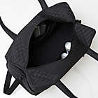 Alternate image 1 for Embroidered Quilted Duffle Bag in Black