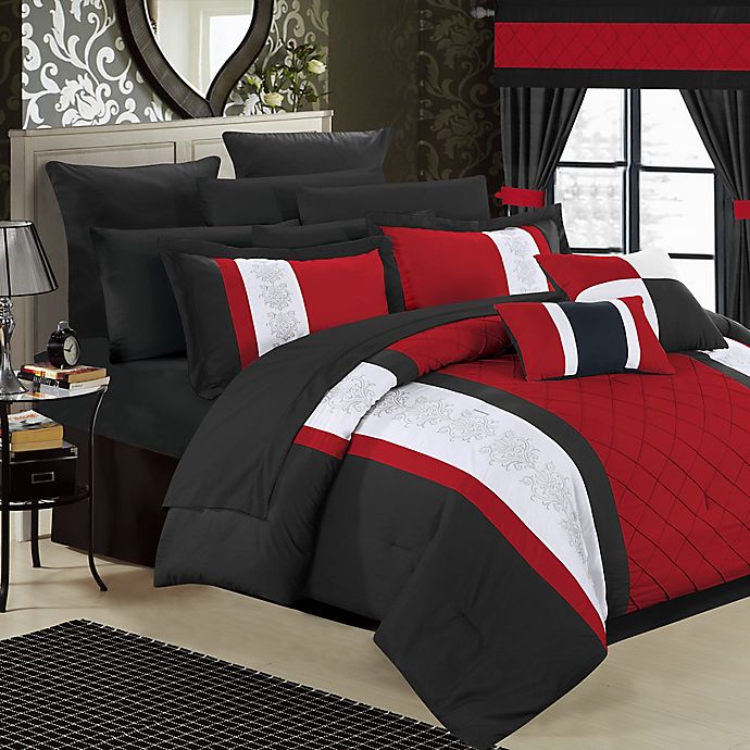 black and red comforter sets full