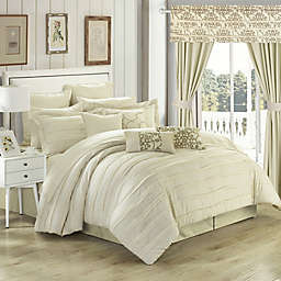 Chic Home Geraldina 24-Piece King Comforter Set in Beige