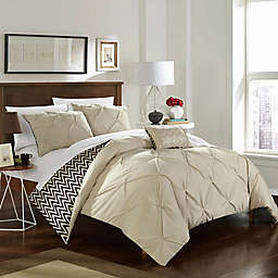 Chic Home Portia 4-Piece Reversible King Comforter Set in Purple