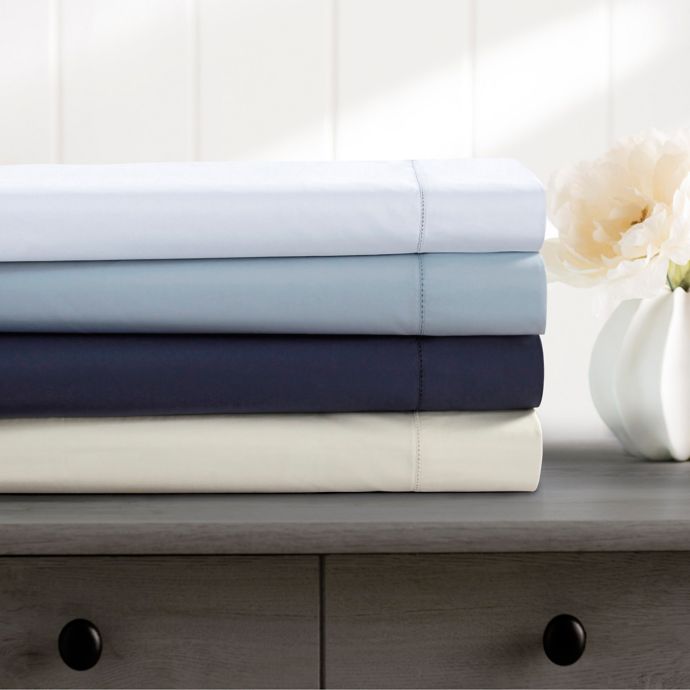 Tribeca Living Solid 500ThreadCount Extra Deep Pocket Sheet Set Bed Bath and Beyond Canada