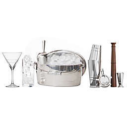 Crafthouse by Fortessa Stainless Steel Ice Bucket with Wood Lid and Tongs