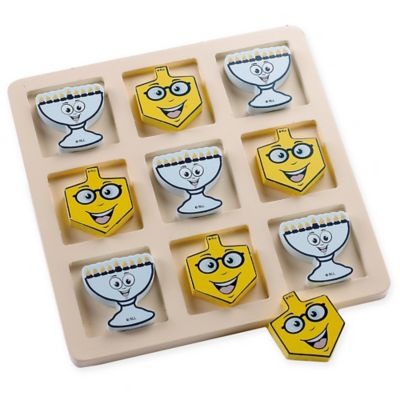 Wooden Hanukkah Tic-Tac-Toe Game