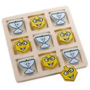 Wooden Hanukkah Tic-Tac-Toe Game