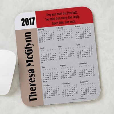 You Design It Quote Calendar Mouse Pad