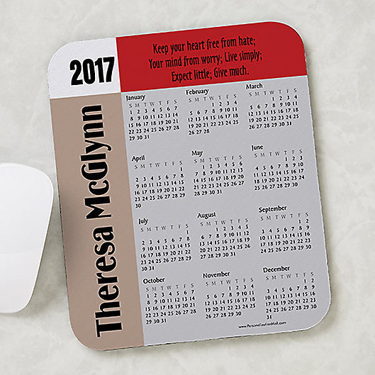 Alternate image 1 for You Design It Quote Calendar Mouse Pad
