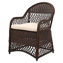 Safavieh Davies All-Weather Wicker Arm Chair with Cushion