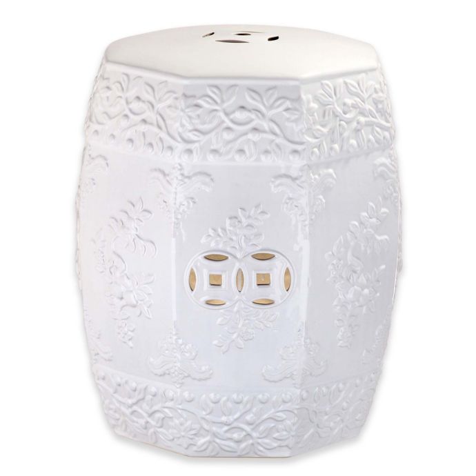 Safavieh Zen Ren Garden Stool In White Bed Bath Beyond