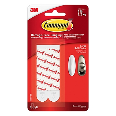 3M Command&trade; Large Refill Strips (Set of 6). View a larger version of this product image.