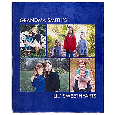 Picture Perfect 60-Inch x 80-Inch  Fleece 4-Photo Blanket. View a larger version of this product image.