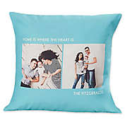 2-Photo Picture Perfect 14-Inch Square Throw Pillow