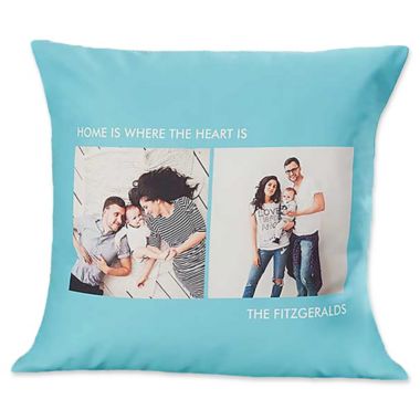2-Photo Picture Perfect 18-Inch Square Throw Pillow. View a larger version of this product image.