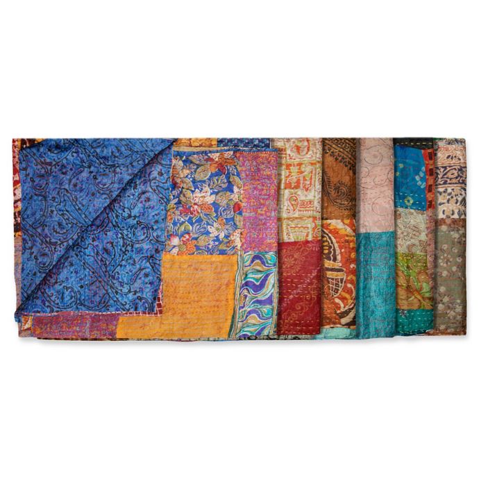 Kantha Quilted Silk Throw Bed Bath and Beyond Canada