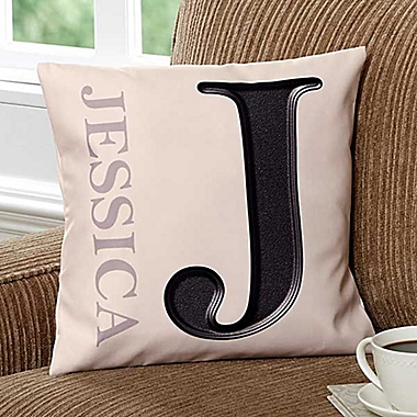 Monogram 14-Inch Square Throw Pillow. View a larger version of this product image.