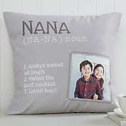 Definition of Grandma 18-Inch Square Photo Throw Pillow