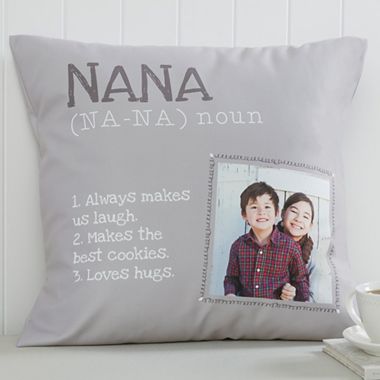Definition of Grandma 18-Inch Square Photo Throw Pillow. View a larger version of this product image.