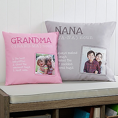Definition of Grandma 18-Inch Square Photo Throw Pillow. View a larger version of this product image.