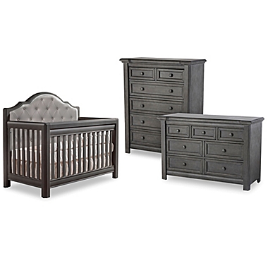 Pali&trade; Cristallo Royal Nursery Furniture Collection in Granite. View a larger version of this product image.