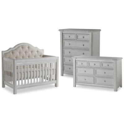 grey and white nursery furniture