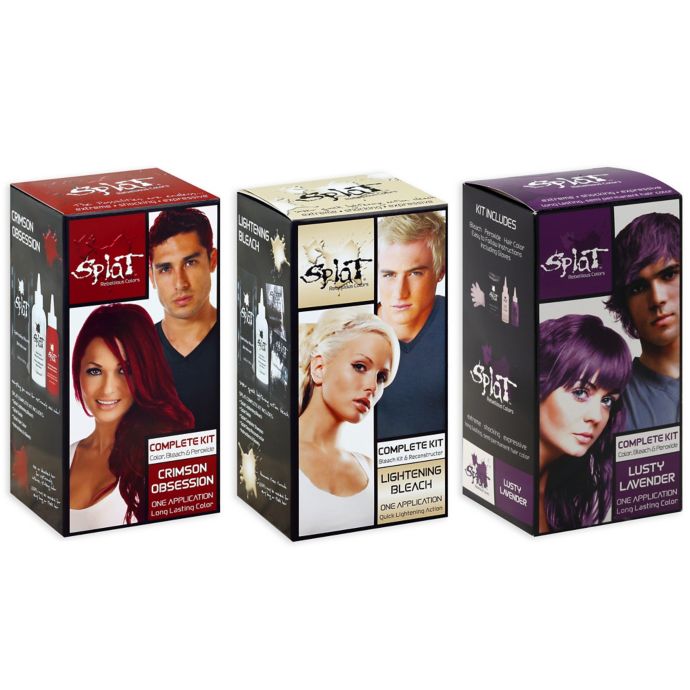 Splat Rebellious Colors Complete Hair Color Kit Collection Bed