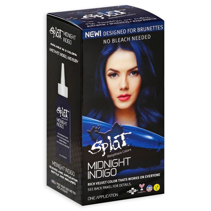 Splat Rebellious Colors Bleach Free Semi Permanent Hair Color Kit In Midnight Indigo Bed Bath Beyond