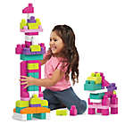 Alternate image 2 for Mega Bloks Big Building Bag 80-Piece Building Set in Pink