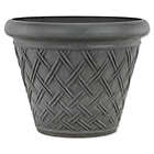 Alternate image 0 for Arcadia Garden Products Basket Weave Pot in Dark Charcoal