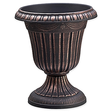 Arcadia Garden Products Traditional Plastic Urn in Copper. View a larger version of this product image.