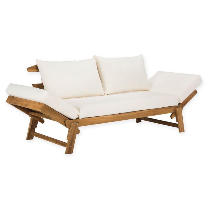 Safavieh Tandra Wood Outdoor Daybed Bed Bath and Beyond Canada