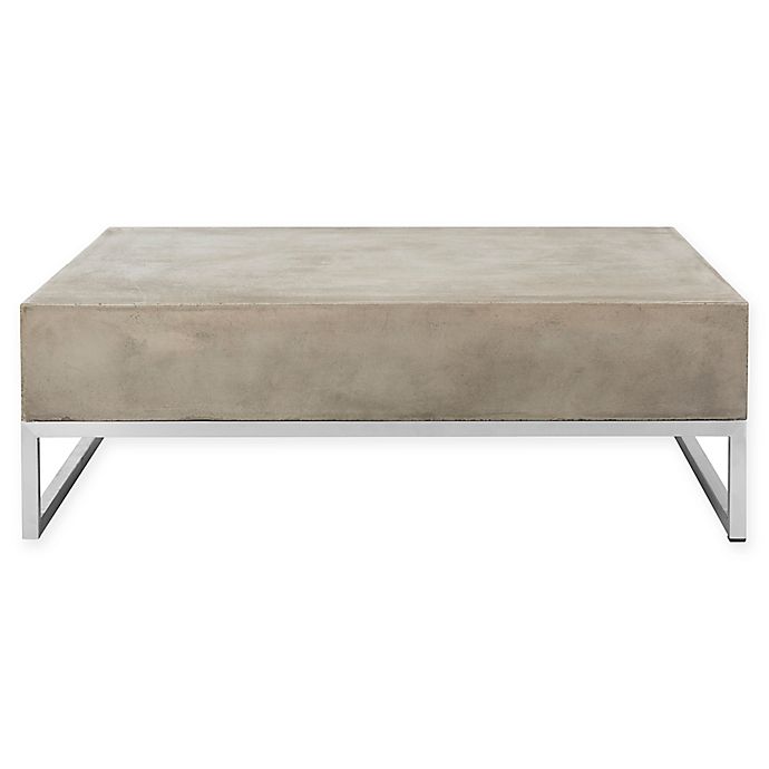 Safavieh Eartha Indoor Outdoor Square, Square Cement Outdoor Coffee Table