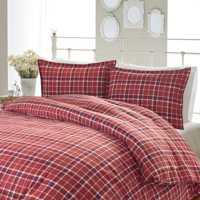 Laura Ashley Highland Flannel Duvet Cover Set Bed Bath Beyond