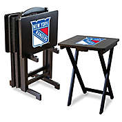 NHL TV Tray Table Set with Storage Rack Collection